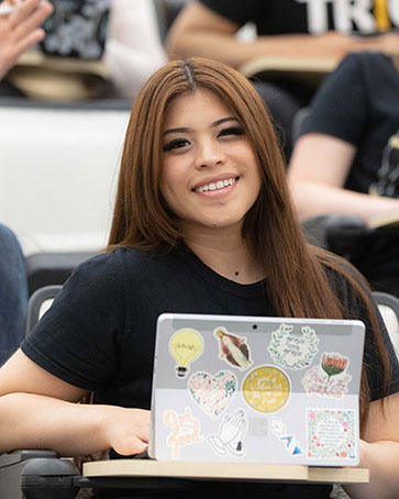 A PNW student in the classroom